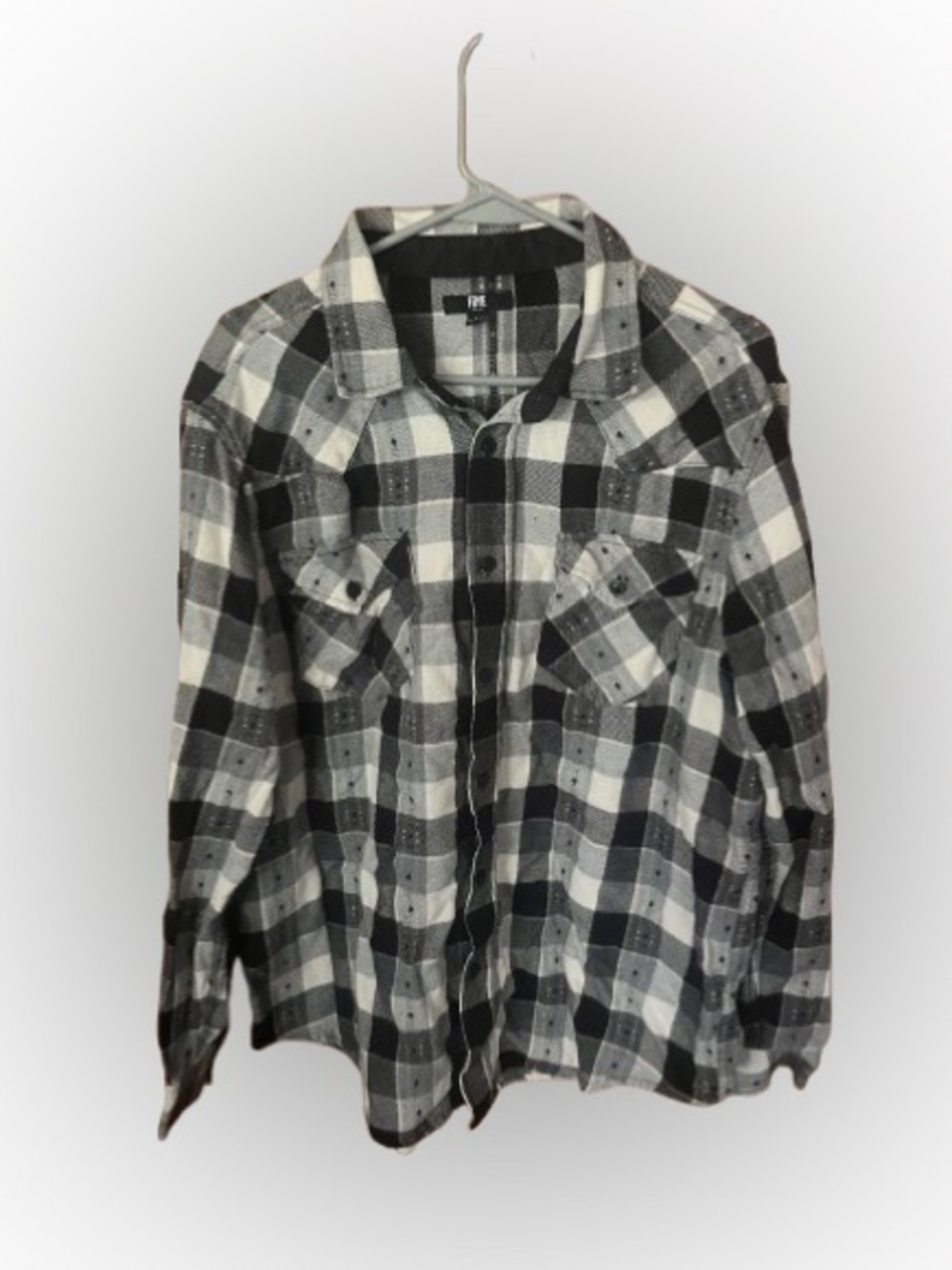 Frye Men's Jacquard Flannel in Heather Grey